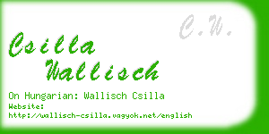 csilla wallisch business card